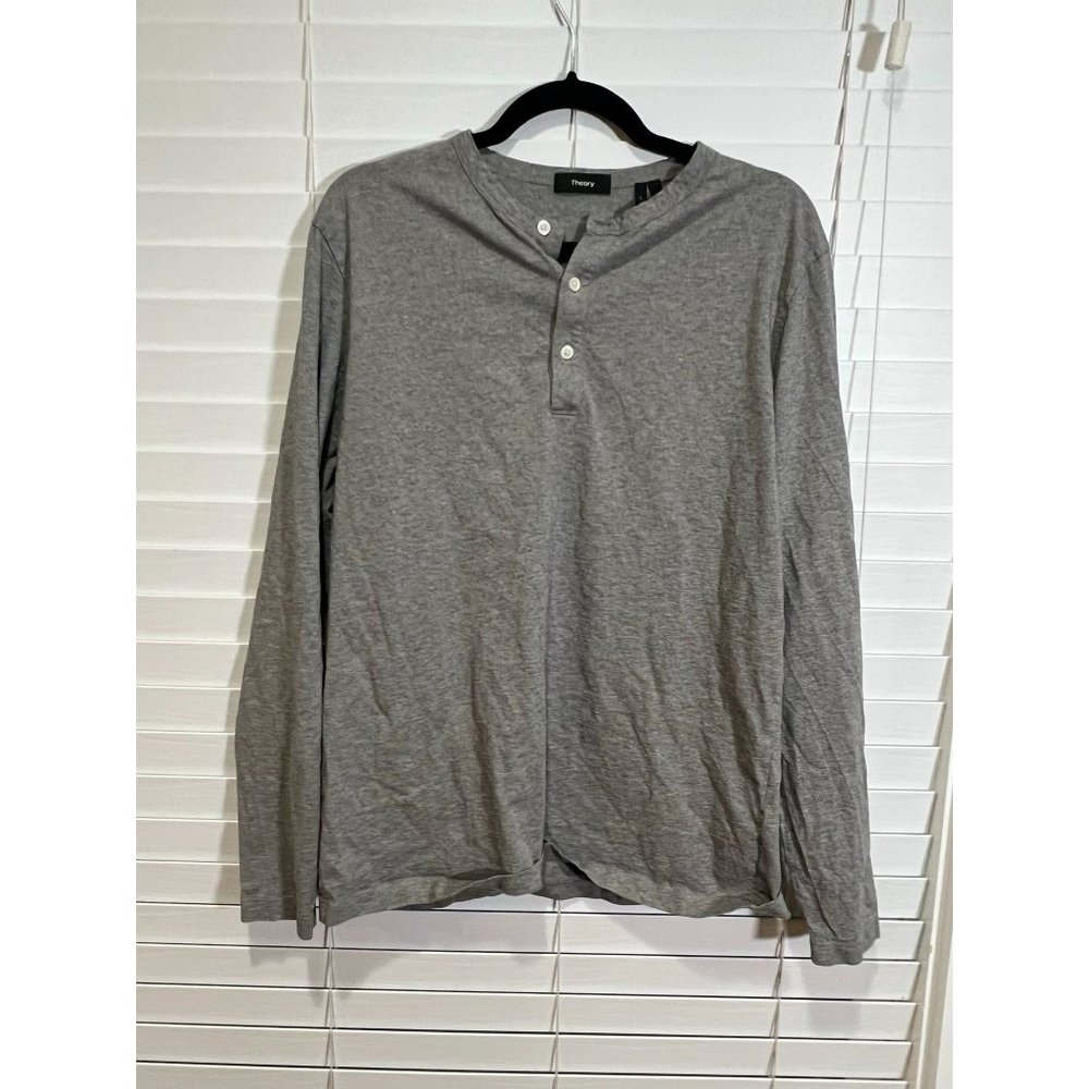 Theory Henley Long Sleeve TShirt - Size‎ L